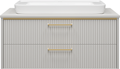 Brevita Мебель для ванной Elche 100 подвесная серый кашемир – фотография-3