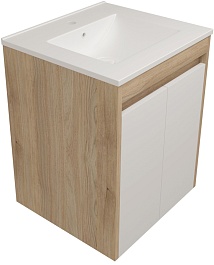 Teymi Тумба под раковину Netta 50 подвесная без фасада дуб – фотография-1