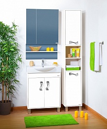 Бриклаер Тумба с раковиной Аргентина 65 белая – фотография-2