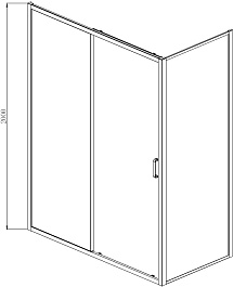 Aquanet  Душевой уголок Alfa 160x90 NAA1131 профиль хром стекло прозрачное – фотография-5