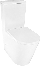 Azario Унитаз-компакт Margo AZ-2125-UQ1 безободковый с бачком с сиденьем микролифт белый – фотография-3