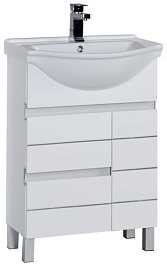 Aquanet Тумба под раковину Доминика 60 белая – фотография-1