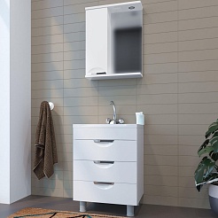 Mixline Мебель для ванной Этьен 58 L белая – фотография-1