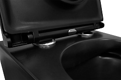 Azario Унитаз подвесной Grado AZ-0046N-MB безободковый черный матовый – фотография-12