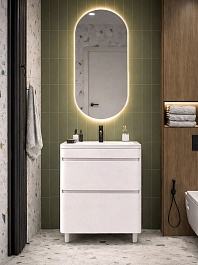 Vivon Тумба с раковиной Atwood 70 напольная белая матовая – фотография-18