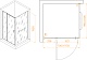 RGW Душевой уголок Passage PA-078-1B (PA-008B + Z-060-2B) 100x100 профиль черный стекло прозрачное – картинка-6