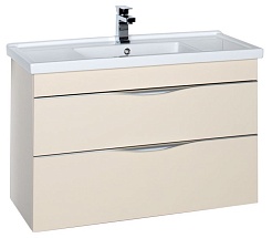 Aquanet Тумба с раковиной "Эвора 100" сливочная – фотография-1