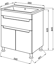 Ceruttispa Мебель для ванной Пьемонт 55 №2 – фотография-2