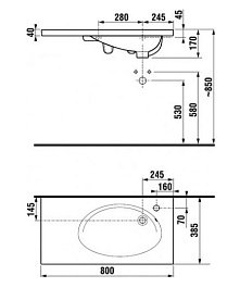 Акватон Тумба с раковиной "Брайтон 80" венге – фотография-3