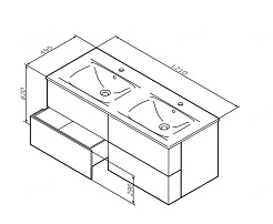 Am.Pm Мебель для ванной SPIRIT 2.0 120 белый глянец – фотография-7