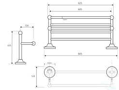 Bemeta Полка для полотенец Retro bronz 144102097 – фотография-2