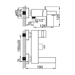 Iddis Смеситель для ванны HUNK VM23147CK – фотография-2