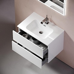 Sancos Тумба с раковиной Urban 70 белый глянец раковина Element 71 CN7007 – фотография-5