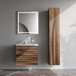 Am.Pm Шкаф пенал для ванной Gem 30 R подвесной орех – фотография-8