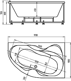 Aquatek Акриловая ванна Вега 170 R – фотография-5