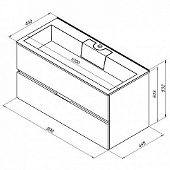 Aquanet Тумба с раковиной Алвита 100 серый антрацит – фотография-16