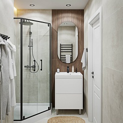 Vivon Тумба с раковиной Kristi 60 белая матовая рифленая – фотография-13