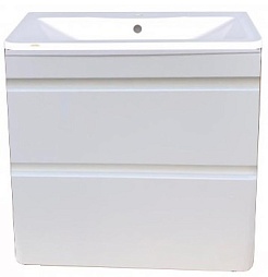 Style Line Тумба с раковиной подвесная Атлантика 80, Люкс, антискрейч, PLUS – фотография-1