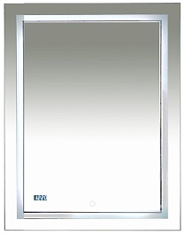 Misty Зеркало Неон 2 LED 60x80 сенсор на зеркале, часы – фотография-1