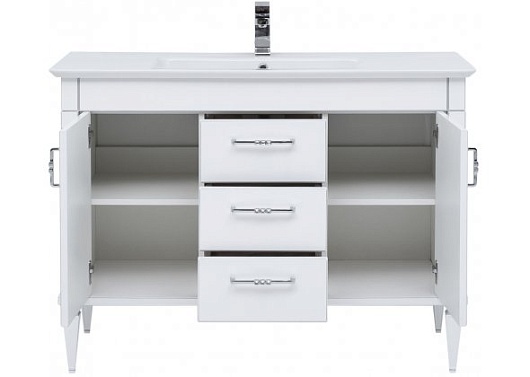 Aquanet Комплект мебели Селена 120 белая/патина серебро – фотография-10