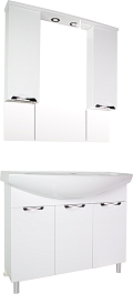 ASB-Mebel Мебель для ванной Мессина 100/3 белая – фотография-1