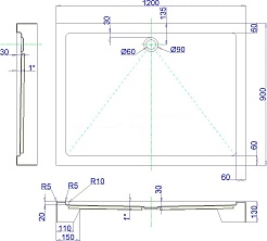 Royal Bath Душевой поддон HP RB9120HP – фотография-2
