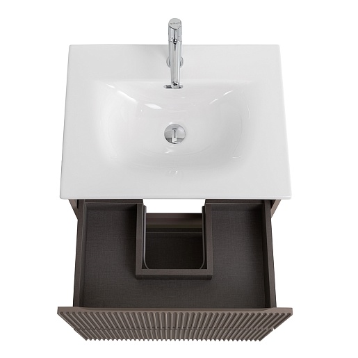 BelBagno Тумба под раковину Uno 70 подвесная Бежевый матовый – фотография-10