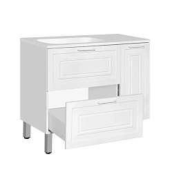 Style Line Тумба с раковиной Альба 90 L напольная – фотография-4