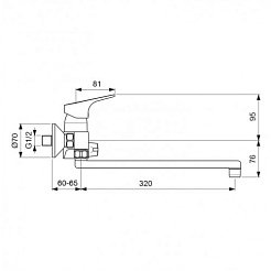 Vidima Смеситель для ванны и душа Next BA372AA – фотография-2