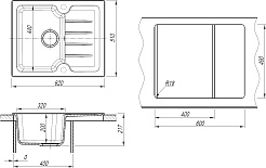 Dr. Gans Мойка кухонная Лора 620 везувий – фотография-4