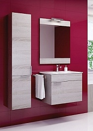 Aqwella Тумба с раковиной Бриг 60 подвесная, дуб седой – фотография-2