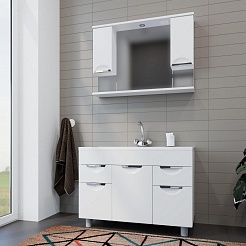 Mixline Зеркало-шкаф Этьен 100 белый – фотография-4