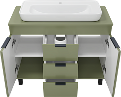 Brevita Мебель для ванной Enfida 100 зеленая – фотография-6