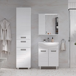 Volna Мебель для ванной Joli 60.2D L белая – фотография-2