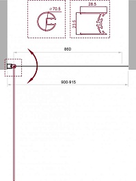 BelBagno Шторка на ванну 90/150 UNO-V-1-90/150-C-NERO – фотография-3