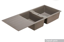 Акватон Мойка ТОРИНА серый шелк – фотография-3