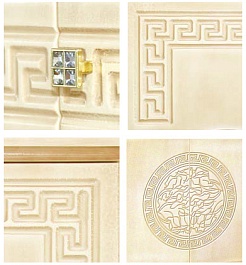 Misty Тумба с раковиной Olimpia Lux 105 бежевая патина – фотография-3