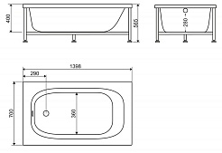 BelBagno Акриловая ванна BB101-140-70 – фотография-4