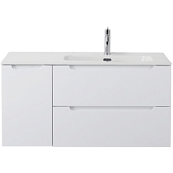 BelBagno Тумба с раковиной Etna 100 R подвесная Bianco Lucido – фотография-2