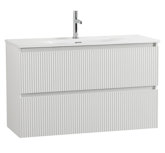 BelBagno Тумба с раковиной Uno mini 100 подвесная Bianco Opaco с раковиной BB-8099-3-100 – фото-1