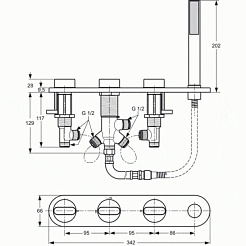 Ideal Standard Смеситель Moments A3920AA на борт ванны – фотография-3