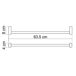 WasserKRAFT Штанга для полотенец "Berkel K-6830" – фотография-3