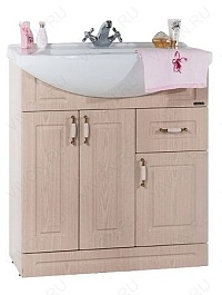 Водолей Мебель для ванной Капри 75 R дуб – фотография-4