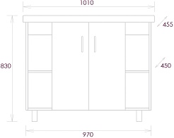 Onika Тумба с раковиной Тимбер 100.10 серая/дуб сонома – фотография-8