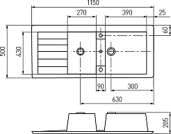 Акватон Мойка ТОРИНА шампань – фотография-3