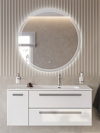 BelBagno Мебель для ванной Eco Cer-N 120-1 R bianco lucido CZR-8095-120-R ручки серые – фотография-1