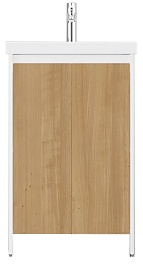 Velvex Мебель для ванной Klaufs 50 напольная белая/дерево – фотография-11