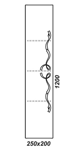 Clarberg Шкаф-пенал "Due Amanti 25" белый, ручки хром – картинка-3