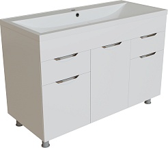 Mixline Тумба под раковину Этьен 100 Нелли белая – фотография-1