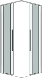 Grossman  Душевой уголок Galaxy 90x90x195 профиль хром стекло прозрачное – фотография-2
